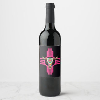 Étiquette Pour Bouteilles De Vin Zia Âme Mystique du désert