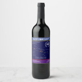 Étiquette Pour Bouteilles De Vin Zodiaque Taurus (Devant)