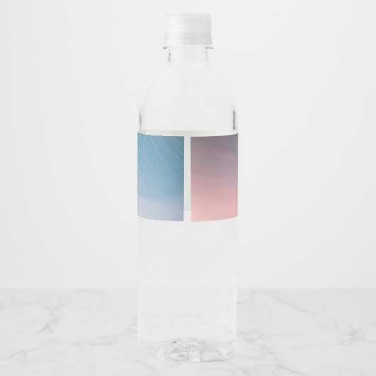 ÉTIQUETTE POUR BOUTEILLES D'EAU 明け方の空と流星　ペッドボトルラベル　パッケージ (Dos)