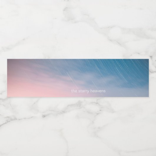 ÉTIQUETTE POUR BOUTEILLES D'EAU 明け方の空と流星 ペッドボトルラベル パッケージ (Étiquettes simples)