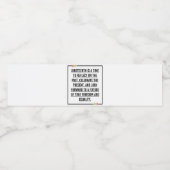 Étiquette Pour Bouteilles D'eau 19°, Liberté des Afro-Américains. (Étiquettes simples)