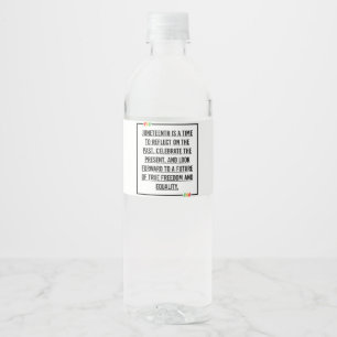 Étiquette Pour Bouteilles D'eau 19°, Liberté des Afro-Américains.