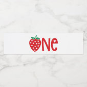 Étiquette Pour Bouteilles D'eau 1er Anniversaire fraise Thème Sweet One (Étiquettes simples)