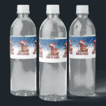 Étiquette Pour Bouteilles D'eau 1er Noël Santa Hat White Neige Bébé Reindeer<br><div class="desc">1er Noël Santa Hat Blanc Neige Bébé Reindeer Étiquette de bouteille d'eau. Unique,  beau,  design élégant. Facile à personnaliser. Le style de police,  la taille et les couleurs peuvent être modifiés. Des éléments correspondants sont disponibles.</div>