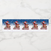 Étiquette Pour Bouteilles D'eau 1er Noël Santa Hat White Neige Bébé Reindeer (Étiquettes simples)