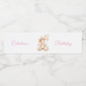 Étiquette Pour Bouteilles D'eau 1st birthday Highland Cow (Étiquettes simples)