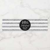 Étiquette Pour Bouteilles D'eau 40 & Fabuleux Anniversaire Parties scintillant en (Étiquettes simples)