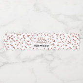Étiquette Pour Bouteilles D'eau 40 & Fabuleux Anniversaire Rose Gold Confetti (Étiquettes simples)