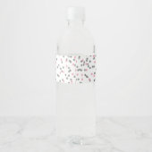 Étiquette Pour Bouteilles D'eau 40 & Fabuleux Anniversaire Rose Silver Confetti (Dos)