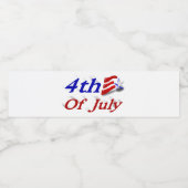 Étiquette Pour Bouteilles D'eau 4 juillet Étoiles et bandes (Étiquettes simples)