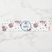 Étiquette Pour Bouteilles D'eau 4 juillet fête d'anniversaire (Étiquettes simples)