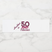 Étiquette Pour Bouteilles D'eau 50 et fabuleux (Étiquettes simples)