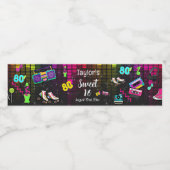 Étiquette Pour Bouteilles D'eau 80, Retour aux 80, (Étiquettes simples)