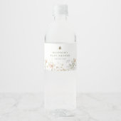 Étiquette Pour Bouteilles D'eau A Little Wildflower Boho Bee Girl Baby Shower (Devant)