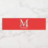 Étiquette Pour Bouteilles D'eau ABC du Dr Seuss : Lettre M - Blanc | Ajouter Votre (Étiquettes simples)