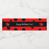 Étiquette Pour Bouteilles D'eau Adorable Little Ladybug premier anniversaire-fête (Étiquettes simples)