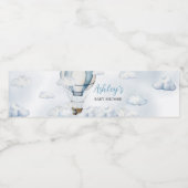 Étiquette Pour Bouteilles D'eau Adventure Await Hot Air Balloon (Étiquettes simples)