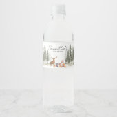 Étiquette Pour Bouteilles D'eau Adventure Begin Woodland Animals Baby Shower (Devant)