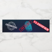 Étiquette Pour Bouteilles D'eau Agent secret Détective Spy Mystery Party (Étiquettes simples)