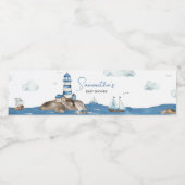 Étiquette Pour Bouteilles D'eau Ahoy It’s A Boy Nautical (Étiquettes simples)