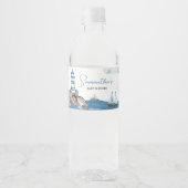 Étiquette Pour Bouteilles D'eau Ahoy It’s A Boy Nautical (Devant)