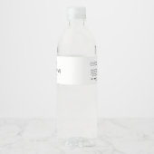 Étiquette Pour Bouteilles D'eau Ajouter un logo de machine à écrire Ingrédients Ét (Devant)