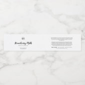 Étiquette Pour Bouteilles D'eau Ajouter un logo de machine à écrire Ingrédients Ét (Étiquettes simples)