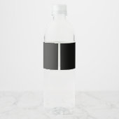 Étiquette Pour Bouteilles D'eau Ajouter votre logo d'entreprise Noir promotionnel (Dos)