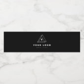 Étiquette Pour Bouteilles D'eau Ajouter votre logo d'entreprise Noir promotionnel (Étiquettes simples)