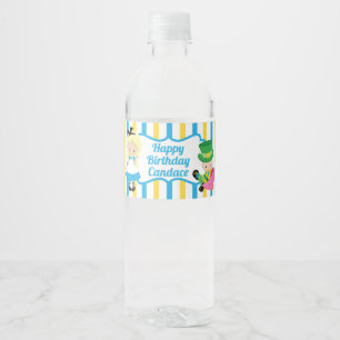 Étiquette Pour Bouteilles D'eau Alice au pays des merveilles Anniversaire de enfan