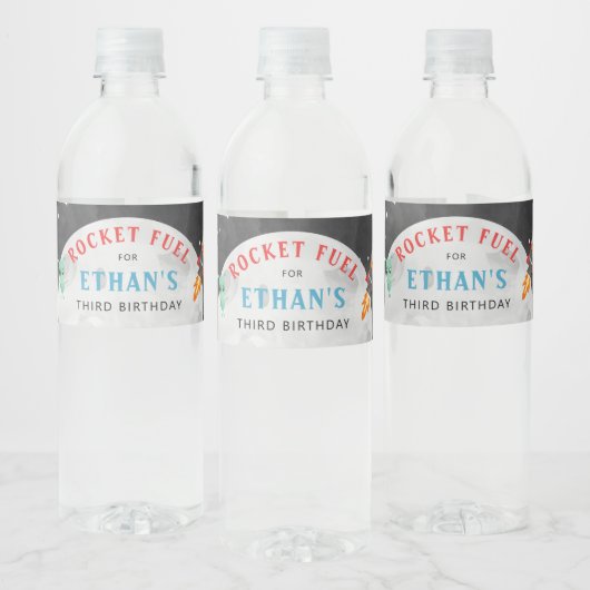 Étiquette Pour Bouteilles D'eau Alien de l'espace extra-atmosphérique Anniversaire (Bouteilles)