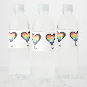 Étiquette Pour Bouteilles D'eau Ally Pride Rainbow (Bouteilles)