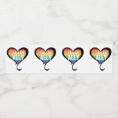 Étiquette Pour Bouteilles D'eau Ally Pride Rainbow (Étiquettes simples)