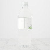 Étiquette Pour Bouteilles D'eau Ananas floral tropical (Dos)