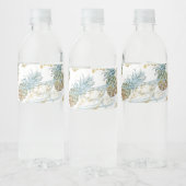 Étiquette Pour Bouteilles D'eau Ananas Or Paillettes Étincelles Fête Anniversaire (Bouteilles)