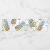 Étiquette Pour Bouteilles D'eau Ananas Or Paillettes Étincelles Fête d'anniversair (Étiquettes simples)