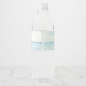 Étiquette Pour Bouteilles D'eau Ancre nautique Monogramme Aquarelle Océan (Dos)