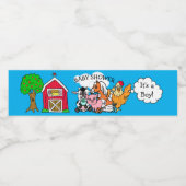 Étiquette Pour Bouteilles D'eau Animaux de ferme Baby shower à thème (Étiquettes simples)