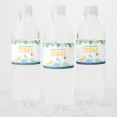 Étiquette Pour Bouteilles D'eau Anniversaire de Dinosaur (Bouteilles)