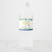 Étiquette Pour Bouteilles D'eau Anniversaire de Dinosaur (Devant)