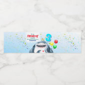 Étiquette Pour Bouteilles D'eau Anniversaire de enfant Fintastic Shark (Étiquettes simples)