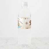 Étiquette Pour Bouteilles D'eau Anniversaire de enfant pirate (Dos)