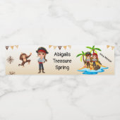 Étiquette Pour Bouteilles D'eau Anniversaire de enfant pirate (Étiquettes simples)