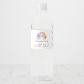Étiquette Pour Bouteilles D'eau Anniversaire de enfant Rainbow Wild One (Devant)