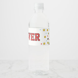 Étiquette Pour Bouteilles D'eau Anniversaire de jeu vidéo coloré pour enfants