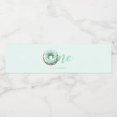 Étiquette Pour Bouteilles D'eau Anniversaire de la Donut verte (Étiquettes simples)