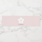 Étiquette Pour Bouteilles D'eau Anniversaire de la marguerite rose (Étiquettes simples)