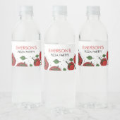 Étiquette Pour Bouteilles D'eau Anniversaire de la Pizza (Bouteilles)