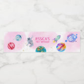 Étiquette Pour Bouteilles D'eau Anniversaire de l'astronaute (Étiquettes simples)