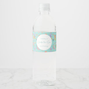 Étiquette Pour Bouteilles D'eau Anniversaire de Mermaid